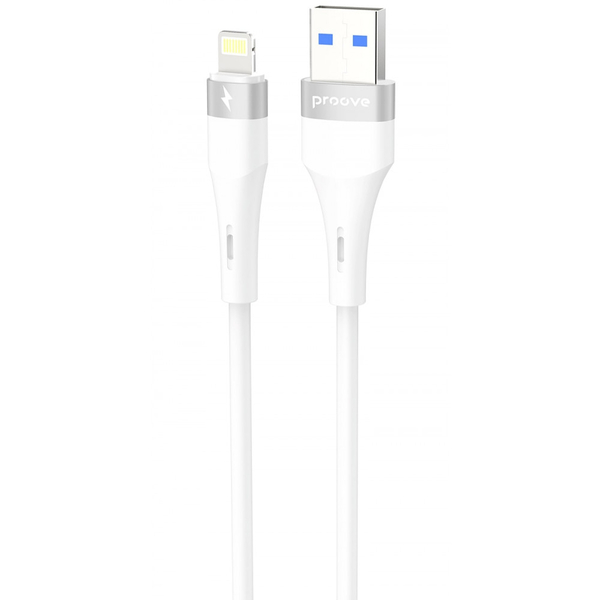 Кабель Proove Light Silicone Plus USB to Lightning 2.4A (1m) White