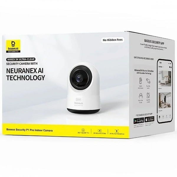 IP Камера Baseus Security P1 Pro Indoor 3K (Adapter not Included) White, зображення 2