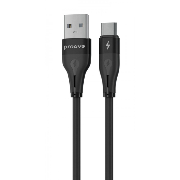 Кабель Proove Soft Silicone USB to Type-C 2.4A (1m) Black