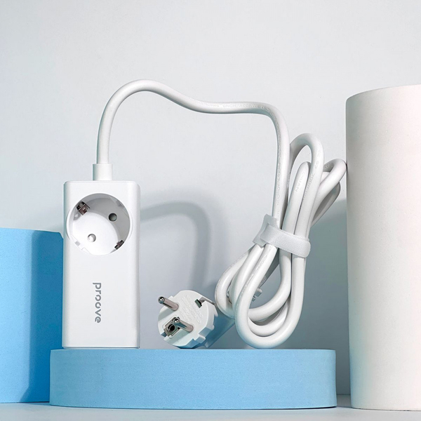Мережевий фільтр Proove Power Strip PD-02 65W (2 Type-C + 1USB) White, зображення 9