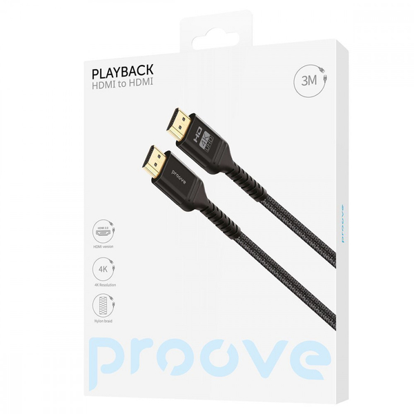 Кабель Proove PlayBack HDMI to HDMI 3м Black, зображення 2