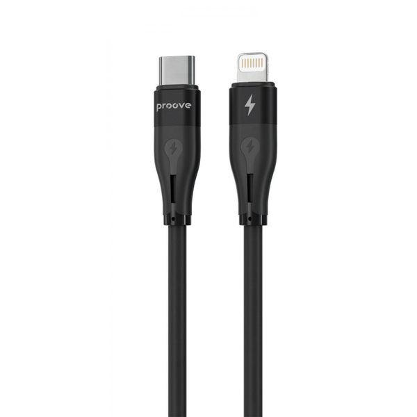 Кабель Proove Soft Silicone Type-C to Lightning 27W (1m) Black