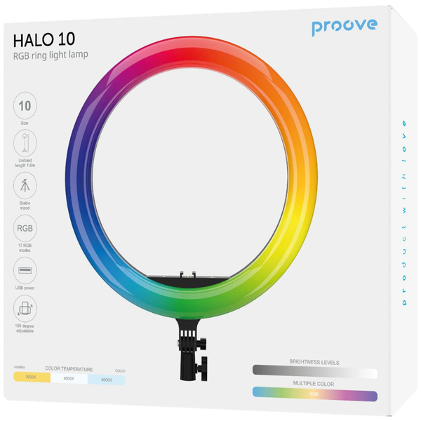 Кільцева світлодіодна RGB лампа Proove Halo (10inch) White, изображение 2