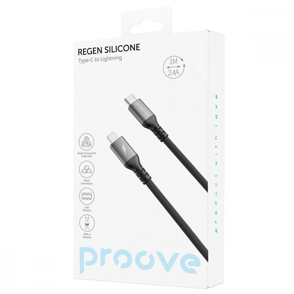 Кабель Proove ReGen Silicone Type-C to Lightning 27W (1m) White, изображение 2