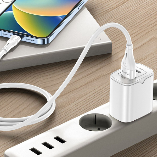 Кабель Proove Soft Silicone USB to Lightning 2.4A (1m) White, изображение 9