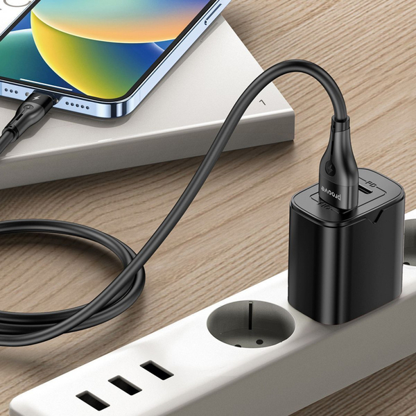 Кабель Proove Soft Silicone USB to Lightning 2.4A (1m) Black, зображення 10