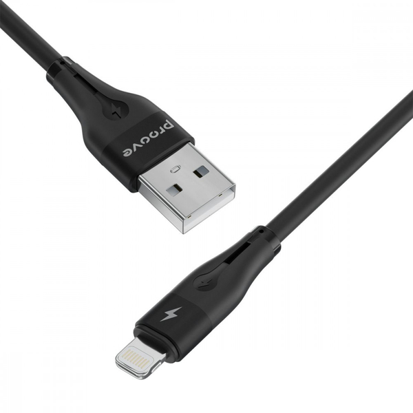 Кабель Proove Soft Silicone USB to Lightning 2.4A (1m) Black, зображення 7