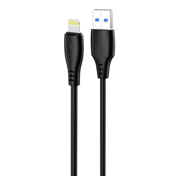 Кабель Proove Simple Silicone USB to Lightning 2.4A (1m) Black