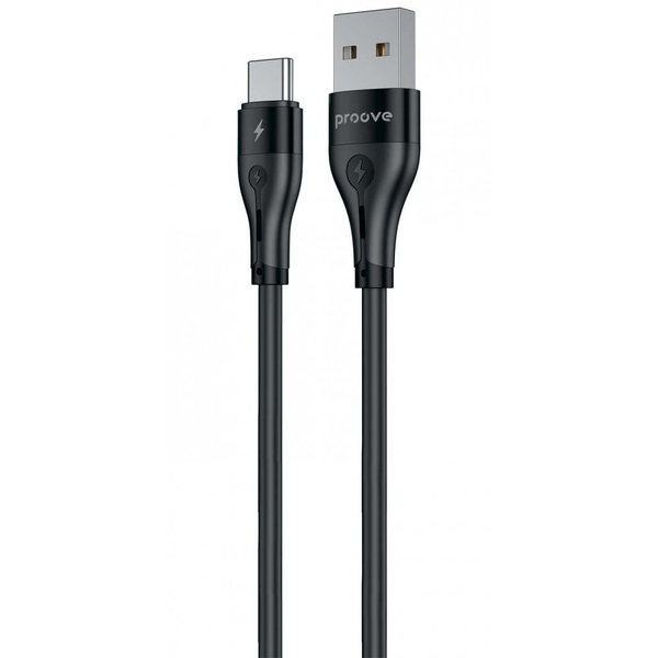 Кабель Proove Soft Silicone USB to Type-C 3A (2m) Black