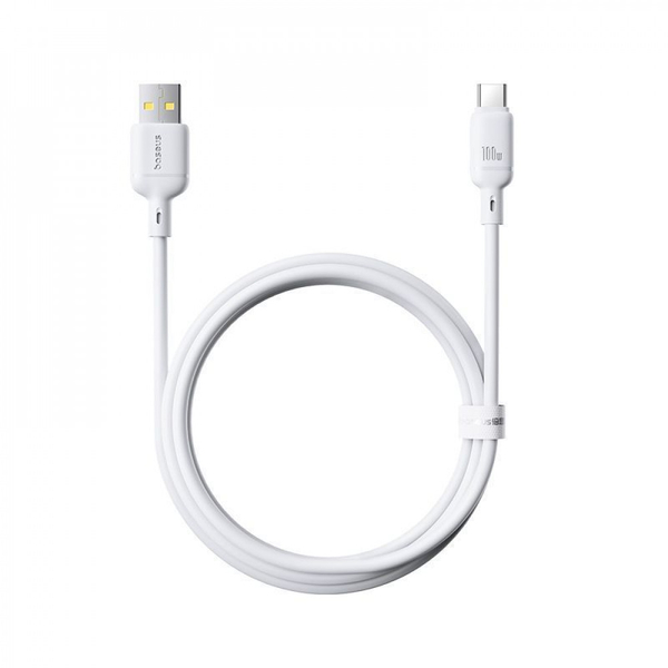 Кабель Baseus Silky Series Fast Charging Type-C 100W (1m) White, изображение 6