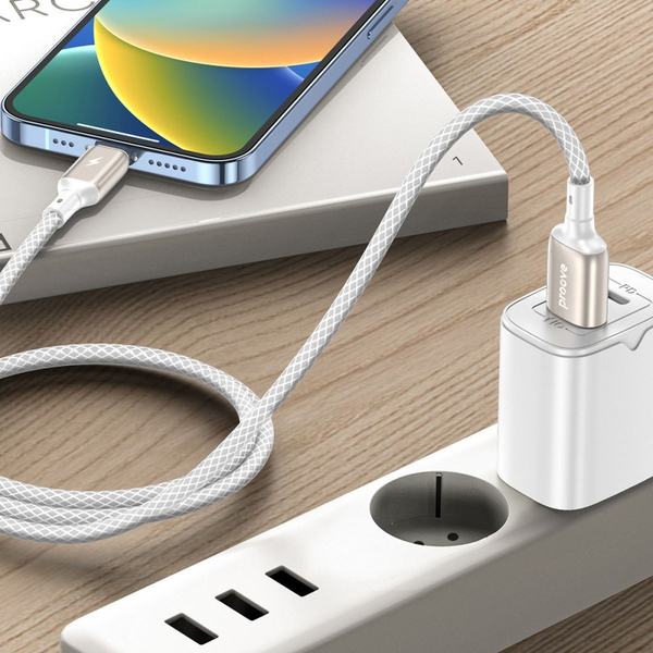 Кабель Proove Dense Metal USB to Lightning 2.4A (1m) White, зображення 9