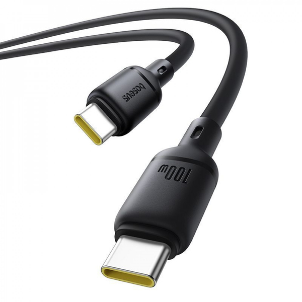 Кабель Baseus Silky Series Fast Charging Type-C to Type-C 100W (2m) Black, изображение 4
