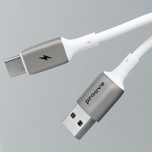 Кабель Proove Flex Metal USB to Type-C 2.4A (1m) White, зображення 3