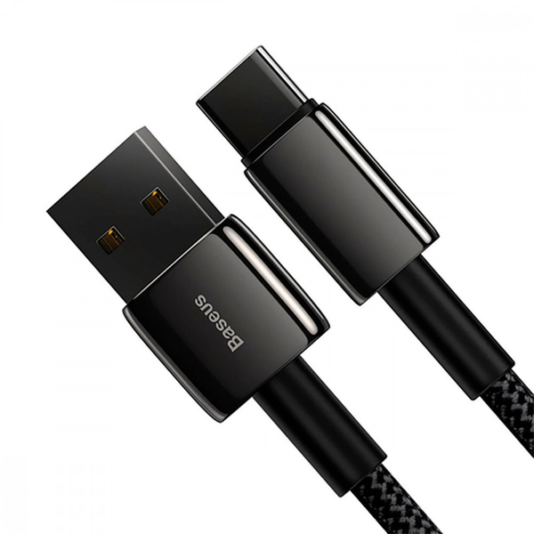 Кабель Baseus Tungsten Gold Fast Charging Lightning 2.4A (2m) Black, изображение 6