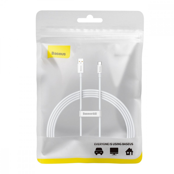 Кабель Baseus Superior Series Fast Charging Data Type-C 100W (2m) White, изображение 2