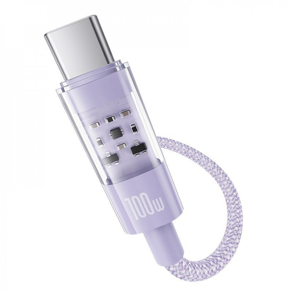 Кабель Baseus Gem Fast-Charging Type-C to Type-C 100W 2m Black, зображення 18