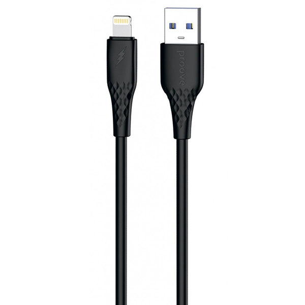 Кабель Proove GridLine USB to Lightning 2.4A (1m) Black