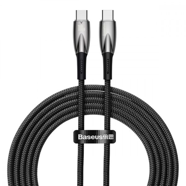Кабель Baseus Glimmer Series Fast Charging Type-C to Type-C 100W (2m) Black