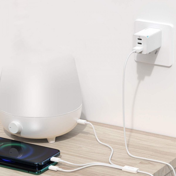 Кабель Baseus Superior Series Fast Charging 3-in-1 (Micro USB+Lightning+Type-C) 3.5A (1.5m) White, зображення 4