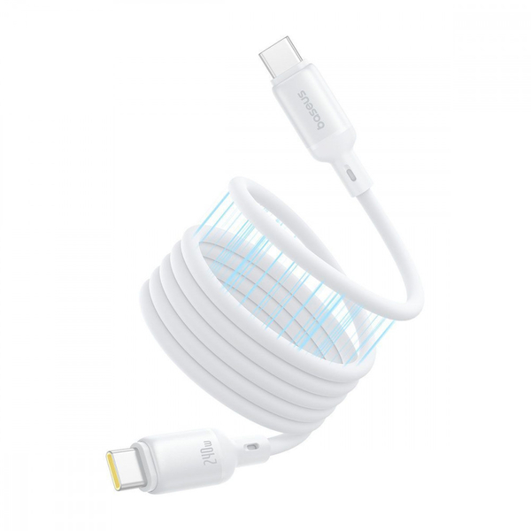 Кабель Baseus PicoGo Magnetic Liquid Silicone Type-C to Type-C 240W (1m) Blue, изображение 3