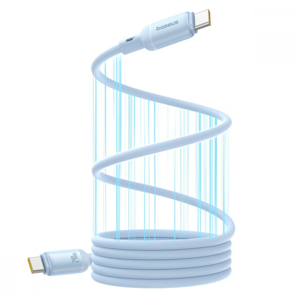 Кабель Baseus PicoGo Magnetic Liquid Silicone Type-C to Type-C 240W (1m) Blue