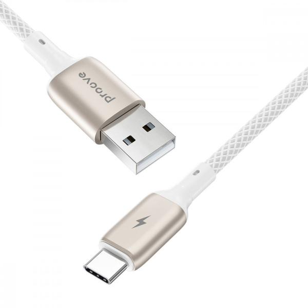 Кабель Proove Dense Metal USB to Type-C 3A (1m) White, изображение 3