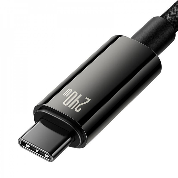 Кабель Baseus Tungsten Gold Fast Charging Type-C to Type-C 240W (3m) Black, изображение 8