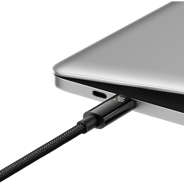 Кабель Baseus Tungsten Gold Fast Charging Type-C to Type-C 240W (3m) Black, изображение 7