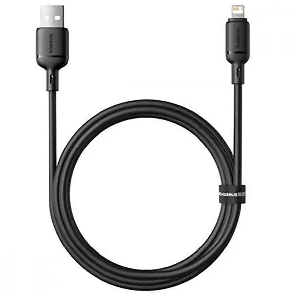 Кабель Baseus Silky Series Fast Charging Lightning 2.4A (1m) Black, изображение 3