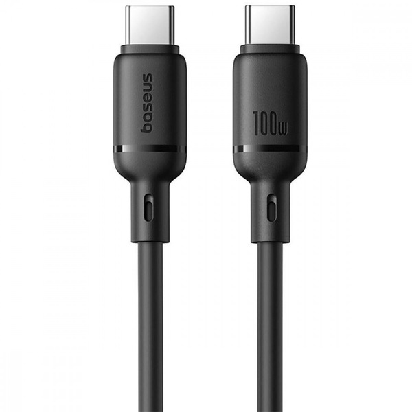 Кабель Baseus Silky Series Fast Charging Type-C to Type-C 100W (1m) Black