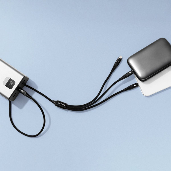 Кабель Proove Hydra 3 in1 Type-C + Micro USB + Lightning (1m) Black, изображение 3