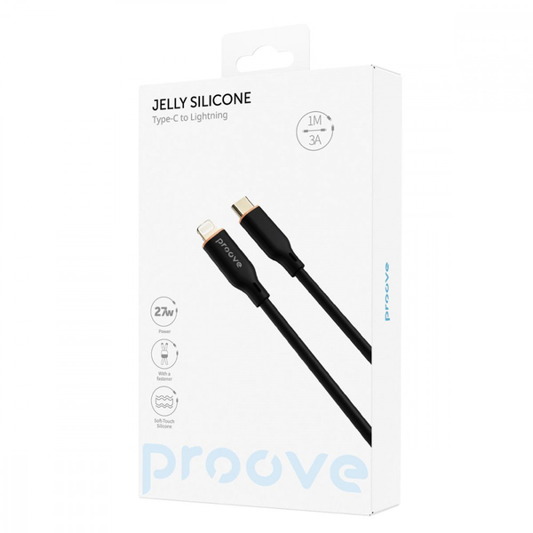 Кабель Proove Jelly Silicone Type-C to Lightning 27W (1m) White, изображение 2