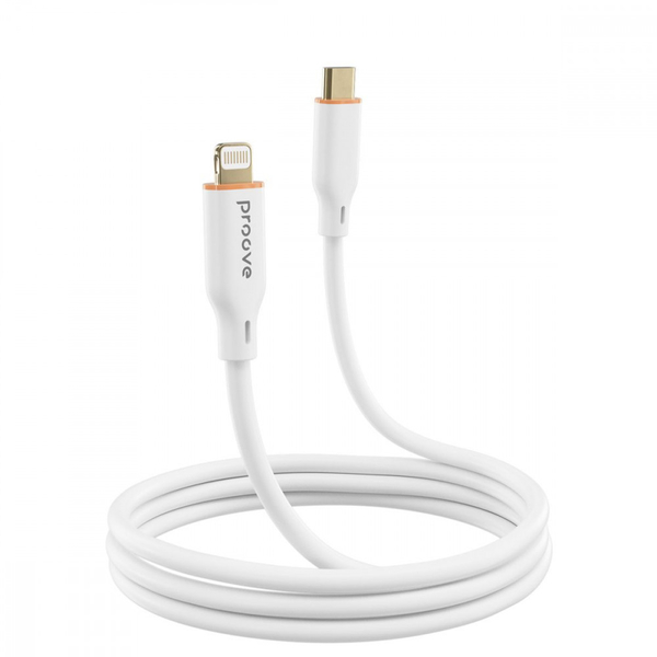 Кабель Proove Jelly Silicone Type-C to Lightning 27W (1m) White, зображення 3