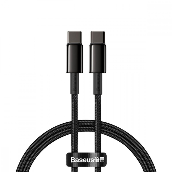 Кабель Baseus Tungsten Gold Fast Charging Type-C to Type-C 100W (1m) Gold