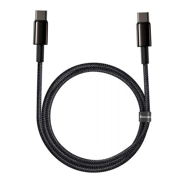 Кабель Baseus Tungsten Gold Fast Charging Type-C to Type-C 100W (1m) Gold, изображение 6