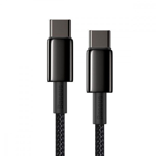 Кабель Baseus Tungsten Gold Fast Charging Type-C to Type-C 100W (1m) Gold, изображение 7