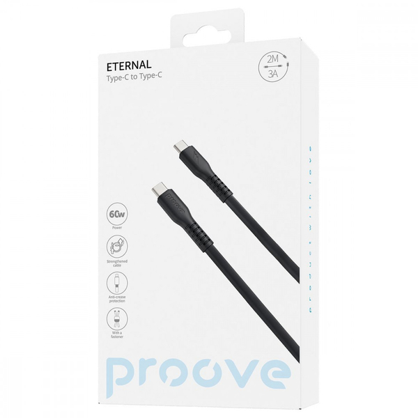 Кабель Proove Eternal Type-C to Type-C 60W (2m) Light blue, изображение 2