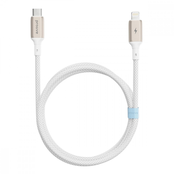 Кабель Proove Dense Metal Type-C to Lightning 27W (1m) White, зображення 3