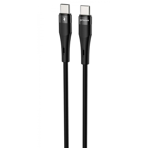 Кабель Proove Light Silicone Plus Type-C to Type-C 60W (1m) Black