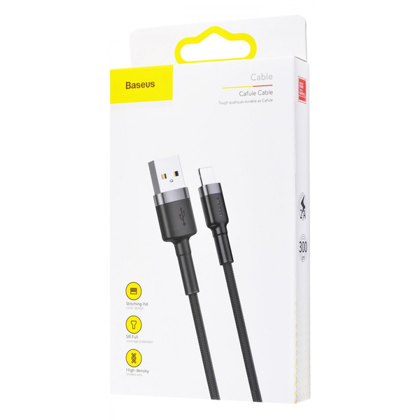 Кабель Baseus Cafule Lightning Cable 2A (3m) Red, изображение 2