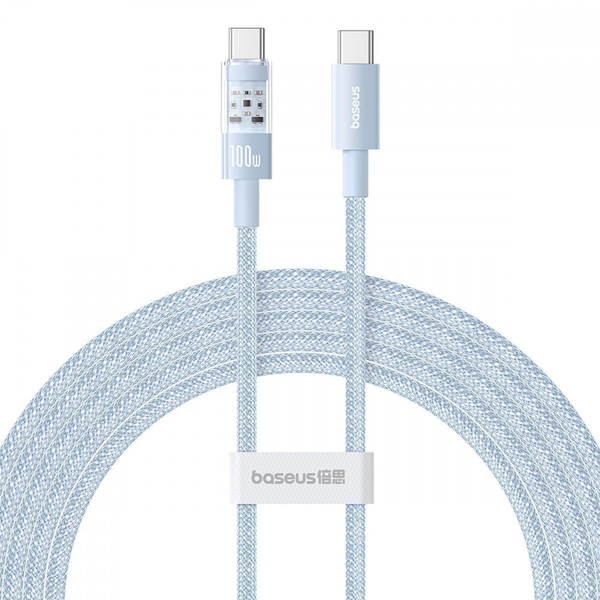 Кабель Baseus Gem Fast-Charging Data Cable Type-C to Type-C 100W 1m Blue