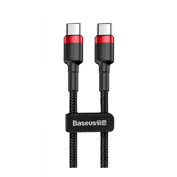 Кабель Baseus Cafule Type-C to Type-C PD 2.0 60W (2m) Red/black