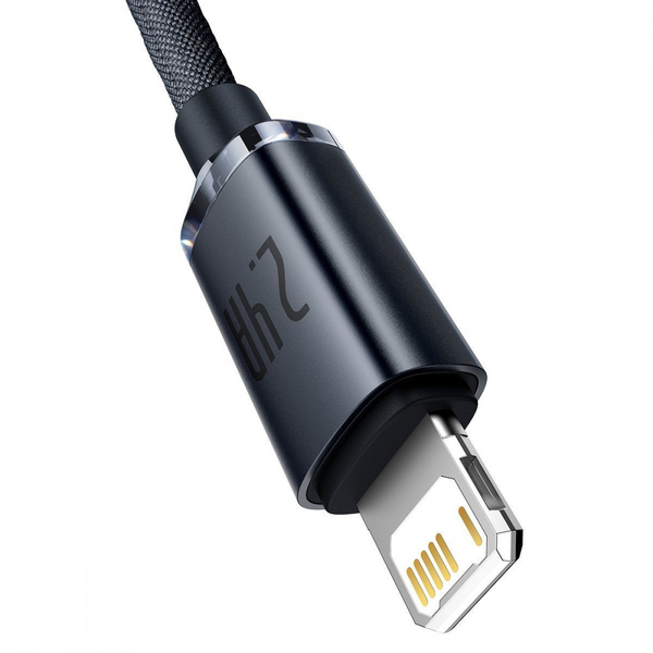 Кабель Baseus Crystal Shine Series Fast Charging Lightning 2.4A (1.2m) Purple, зображення 5