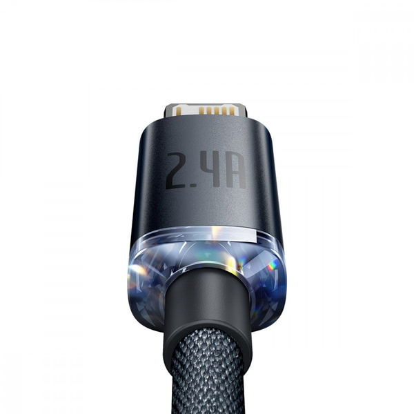 Кабель Baseus Crystal Shine Series Fast Charging Lightning 2.4A (1.2m) Purple, зображення 6