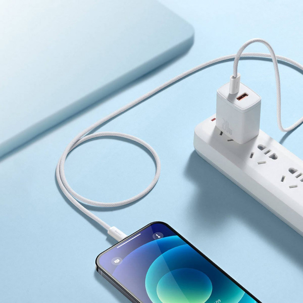 Кабель Baseus Dynamic Series Fast Charging Type-C to Lightning 20W (2m) White, зображення 4