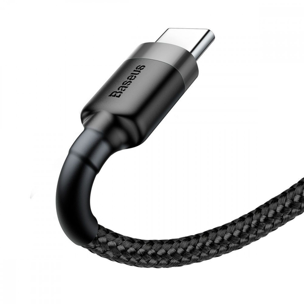 Кабель Baseus Cafule Type-C 3A (0.5m) Gray/black, изображение 5