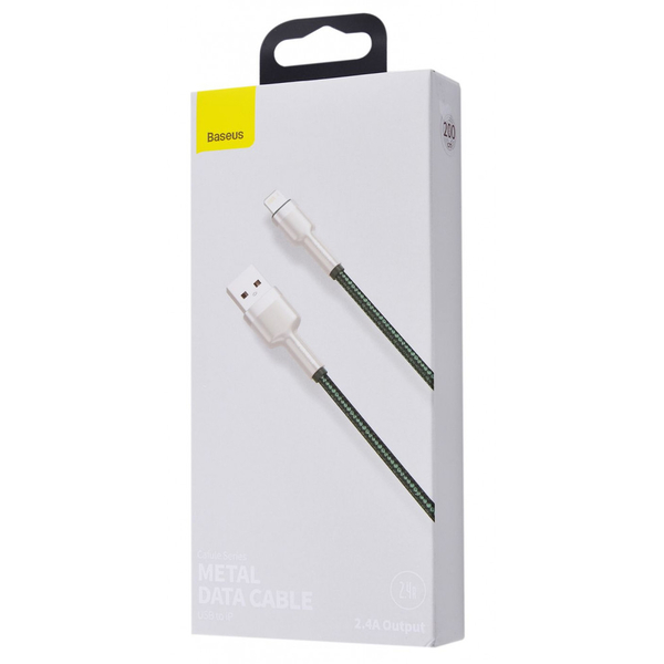 Кабель Baseus Cafule Metal Lightning 2.4A (2m) White, изображение 2