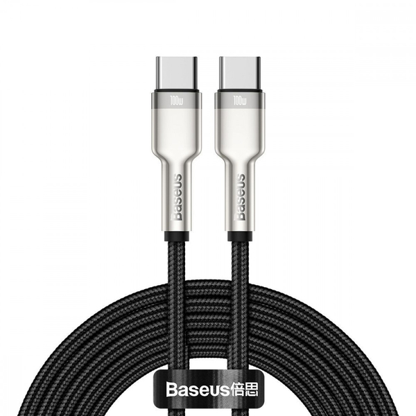 Кабель Baseus Cafule Metal Type-C to Type-C 100W (2m) Black