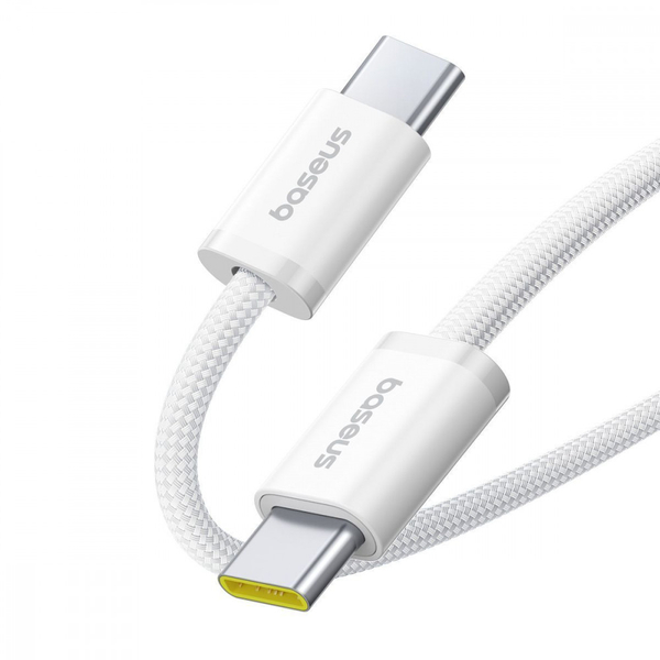 Кабель Baseus Dynamic 4 Fast Charging Type-C to Type-C 100W (1m) White, изображение 4