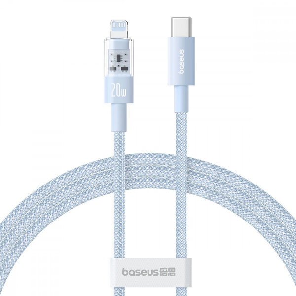Кабель Baseus Gem Fast-Charging Data Cable Type-C to Lightning 20W 2m Blue